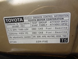 2010 Toyota Prius Gold 1.8L AT #Z21560